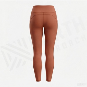 Leggings de Cintura Alta con Estampado Geométrico para Mujer, Largos, Elásticos, de Punto, Spandex, Poliéster, para Todas las Temporadas, Deportivos - Product Image 2