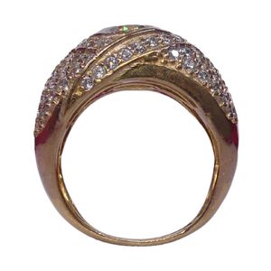 Gemvanity SR1462 Anillo de Moissanita con Corte Brillante y Engaste de Canal Clásico de Lujo Chapado en Oro de 14K y Plata, para Mujer y Unisex, Ideal para Fiestas - Product Image 3