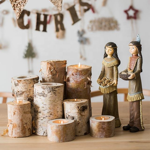 Portavelas y Portacandelitas Redondos y Cuadrados Minimalistas de Madera para Bodas y Fiestas, Elegantes Faroles de Madera - Product Image 4