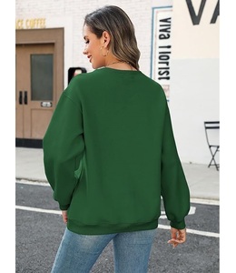 Nouvel Arrivage – Sweat-shirt en Coton Confortable et Décontracté pour Femme, Col Rond, Manches Longues, Épaules Tombantes, Couleur Unie, de Luxe, Origine Bangladesh - Product Image 5