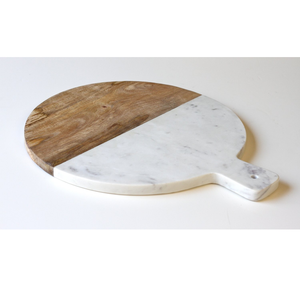 เขียงไม้และหินอ่อนคุณภาพเยี่ยม ดีไซน์สวยหรู พร้อมหูจับ สำหรับใช้ในครัว - Product Image 1