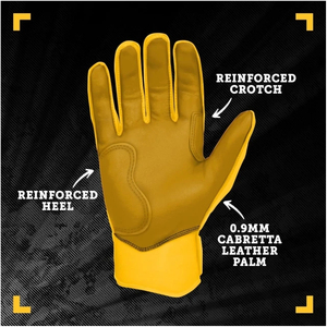 High Quality Leather Hot Selling Baseball Batting Gloves Non Slip Adult Unisex Lightweight - Product Image 2