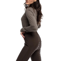 Combinaison d'équitation personnalisée avec logo pour femmes - Vêtements de sport et de fitness, design par sublimation, polyester et élasthanne extensibles, couleur personnalisée