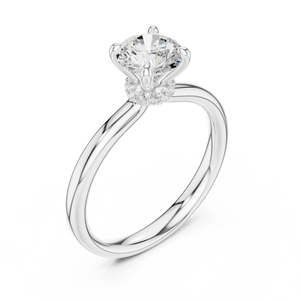 SANSET 10K Gold Plated Fashion <b>Statement</b> <b>Ring</b> for Women with CZ Diamond Round Brilliant Cut Ethnic Style - Product Image 3