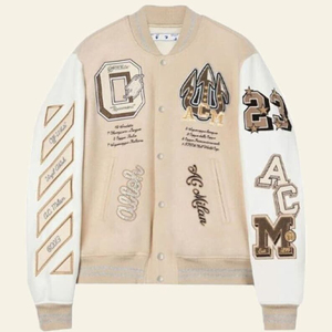 High Quality Men's Custom Baseball Letterman Varsity <b>Jacket</b> Chenille Embroidery Polyester Sleeves Front Logo Customizable Colors - Product Image 4