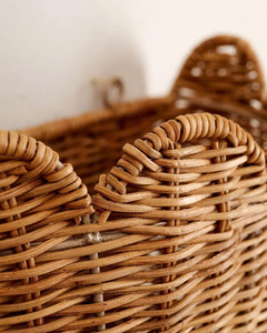 Creative Scalloped Rattan Hanging <b>Planter</b> Decorative Plant Holder For Indoor Greenery And Home Decoration - Product Image 2