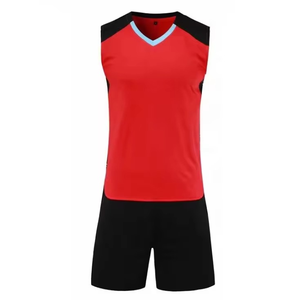 Ensemble personnalisé de maillot et short 100 % polyester pour volley-ball / Tenue de volley-ball unisexe personnalisée imprimée par transfert thermique 180g - Product Image 5