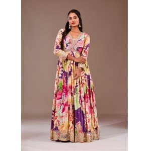 ชุดราตรีงานเลี้ยงสวยหรูสำหรับผู้หญิง มีจำหน่ายจำนวนมาก ชุดเจ้าสาวผ้าไหมชีนอน - Product Image 1