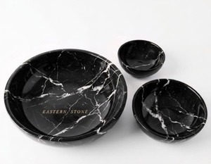 Handcrafted Natural Marble Decorative Bowls, Luxury <b>Stone</b> Serving and Fruit Bowl for Home Decor, Wholesale Custom Marble - Product Image 1