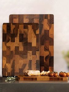 Natural Wood End Grain Butcher Block, Heavy Duty Cutting <b>Board</b>, Anti Crack, Long Lasting Kitchen Prep <b>Tool</b> - Product Image 2
