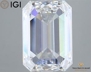 Diamante de Corte Esmeralda de 6.00 Quilates, Cultivado en Laboratorio CVD, Claridad VVS2, Color E, con Certificado IGI para Pulsera - Product Image 4