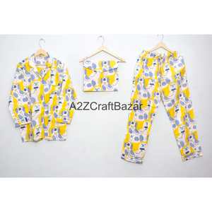 Camisa Elegante de Lujo con Estampado Floral Romántico Bohemio, 100% Algodón, Manga Larga, Cuello Camisero, Cierre Elástico en la Cintura, Transpirable y de Secado Rápido - Product Image 1