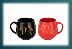 Coffret Cadeau Nouveauté Tasses à Café en Grès Céramique Intérieur Glaçuré Couleur Sérigraphiée Tasses de Couple Usage Quotidien - Product Image 3