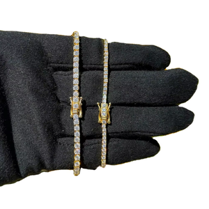 กำไลข้อมือเพชรโมอิสซาไนต์ VVS เงินแท้ 925  แบบกำหนดเองได้ ผ่านการทดสอบเพชร ของขวัญสำหรับเขา หรือของขวัญวันครบรอบ - Product Image 1