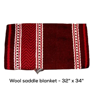Manta de Lana Premium para Silla de Montar Western 32x34 con Absorción de Impactos y Antideslizante, Envío Gratis - Product Image 5