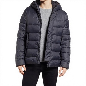<b>Men's</b> Hooded Puffer Jacket Down Filled Zipper Closure Winter <b>Coat</b> Casual Outdoor Wear Thick Warm Insulated Outerwear - Product Image 4