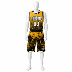 Uniformes de basket-ball pour hommes, fabriqués en polyester durable, anti-rides, de fabrication professionnelle, en vente - Product Image 1