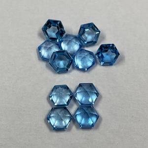 6mm Naturel Suisse Bleu Topaze À Facettes Hexagone Coupe Poli Semi Précieux Pierres Précieuses En Vrac Pour La Fabrication De Bijoux Au Prix De Gros - Product Image 4