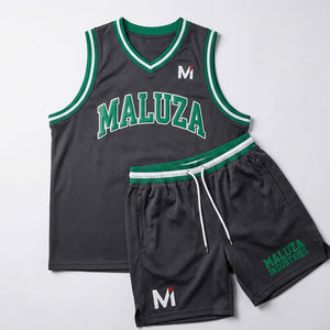 Uniforme de baloncesto personalizado de malla transpirable, conjunto de camiseta y pantalones cortos para equipo, ropa deportiva de entrenamiento profesional MALUZA INDUSTRIES, equipo de élite - Product Image 1