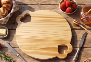 Planche à découper décorative en bois d'acacia et bambou pour servir la pizza et couper le fromage en cuisine (vente en gros) - Product Image 2