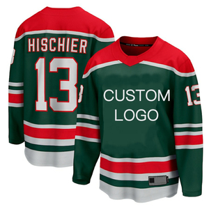 Maillot de hockey sur glace personnalisé de qualité supérieure, nouveau design en polyester avec impression par sublimation et logo brodé - Product Image 5