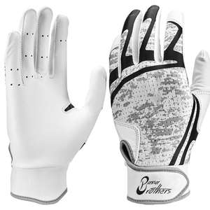 ถุงมือตีเบสบอลโลโก้แบบกำหนดเอง ถุงมือตีเบสบอลหนังกันลื่นระดับมืออาชีพสำหรับผู้เล่นเบสบอลผู้ใหญ่และเยาวชน - Product Image 1