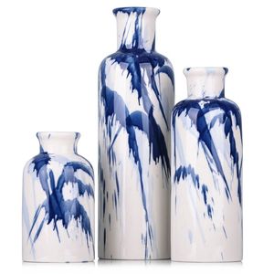 Jarrón de Cerámica Floral Azul y Blanco Tradicional Hecho a Mano para Decoración del Hogar - Product Image 4