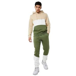 Ensemble de survêtement deux pièces pour homme, avec logo personnalisé, écologique, séchage rapide, 100% coton, avec sweat à capuche et pantalon de survêtement - Product Image 1
