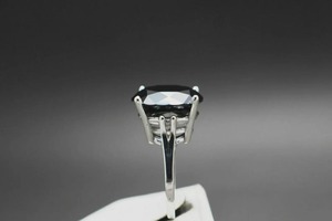 Black Moissaite Diamond <b>Ring</b> 925 Sterling Silver Beautiful Customized Diamond & Other Diamond Jewelry Gift For Her - Product Image 3