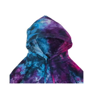 Sweat à capuche vintage tie-dye pour homme en coton épais avec finition délavée unique pour la mode urbaine moderne - Product Image 2