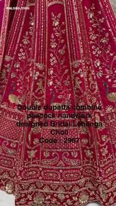 Último diseño de ropa de boda de seda con bordado a mano y trabajo con lentejuelas, conjunto de Lehenga Choli y Dupatta, moda femenina. - Product Image 2