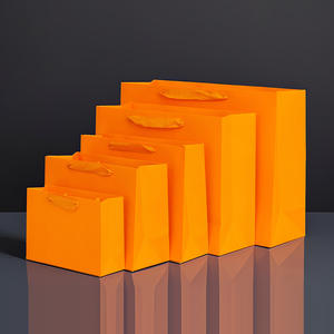 Sacs en papier kraft imprimés avec logo personnalisé, sacs d'emballage cadeau laminés en couleur, vente en gros - Product Image 5