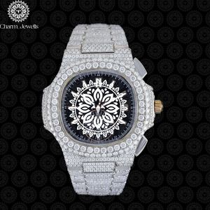 Charm_Jewells Luxury Stainless Steel Watch 42mm Analog Quartz <b>Chronograph</b> Men's Fashion Bracelet Folding Clasp - Product Image 5