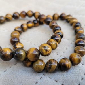 Pulsera de Ojo de Tigre Amarillo de Primera Calidad, Hecha a Mano con Cuentas de Piedra Natural de 8 mm, de un Solo Círculo, Tendencia de Moda, Regalo de Año Nuevo - Product Image 3
