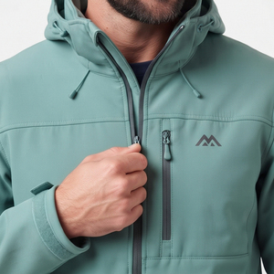 Wholesale Men Softshell Rain <b>Jacket</b> Waterproof Outdoor Hiking <b>Jackets</b> Custom Chest Pocket Rain <b>Soft</b> <b>Shell</b> <b>Jacket</b> <b>Hood</b> Top - Product Image 3