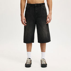 Pantalones Cortos de Mezclilla para Hombre, Lavado Oscuro, Corte Recto, Cintura Media, Casuales, para Verano, Tejido de Algodón, con Bolsillos - Product Image 5