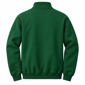 Custom Green <b>Quarter</b> <b>Zip</b> <b>Womens</b> <b>Sweatshirt</b> Pullover Fleece Casual Streetwear - Product Image 2