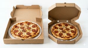 Custom Eco-Friendly Recycled Corrugated <b>Pizza</b> <b>Box</b> Food Safe Foldable Square Carton with Four-Color Offset Printing for Wholesale - Product Image 2