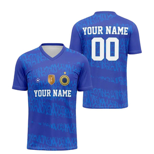 Uniformes Personalizados de Fútbol para Hombre, Conjuntos de Camisetas con Sublimación, Manga Corta, 100% Poliéster para Entrenamiento - Product Image 3