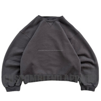 Sudaderas con Capucha Estampadas Vintage Personalizadas al por Mayor OEM, Súper Suaves, Cuello Redondo, Ajuste Regular, Cortas, Bordadas, Otoño