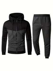 Custom Winter Woven Polyester/Cotton 460g Tracksuits Hoodies Trousers High Quality Men's <b>Thermal</b> <b>Fleece</b> Streetwear Embroidery - Product Image 2
