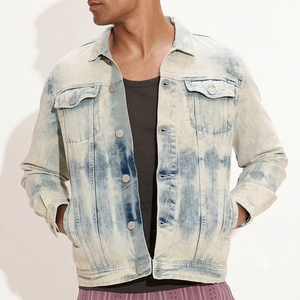Wholesale <b>mens</b> <b>denim</b> <b>jacket</b> in black <b>denim</b> with casual <b>jacket</b>, Custom Logo Factory Supply - Product Image 3