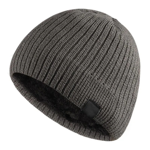 Gorro de Punto Azul Marino Unisex de Primera Calidad, 100% Acrílico, Color Sólido, Gorro Casual de Invierno para Adultos, Uso en Exteriores - Product Image 5