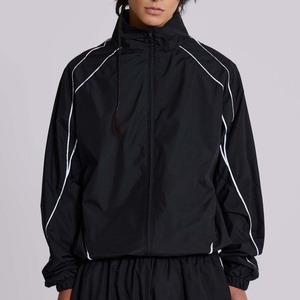 Custom Logo Loose Fit Winter Eco-Friendly Active Wear <b>Workout</b> 100% Polyester Dry Fast Windbreaker Full Zipper Men <b>Jacket</b> - Product Image 1