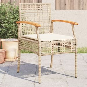 Set di 4 sedie da giardino beige, marrone, crema e bianche - Product Image 1