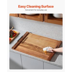 Tagliere in Legno di Acacia con Manici, Coprifornello per Fornelli a Gas/Elettrici, Accessori per Campeggio e Camper - Product Image 6