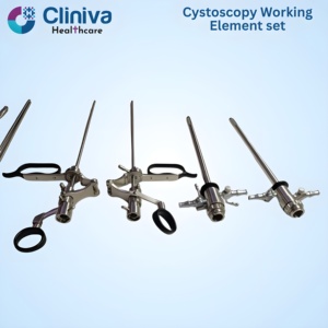 Ensemble d'éléments de travail pour cystoscopie, bipolaire passif à double tige, compatible avec les instruments chirurgicaux en acier inoxydable de qualité médicale - Product Image 3