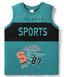 Ensemble débardeur et short de basketball pour garçons, tenue de sport sans manches pour l'été, maillots en coton respirant imprimés sur mesure pour enfants - Product Image 2