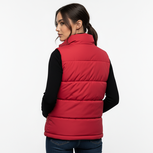 Gilet matelassé personnalisé pour femme, veste sans manches d'hiver, chauffe-corps rembourré chaud, fabricant OEM ODM - Product Image 2