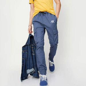 Pantalones Cargo de Lona Rectos Casuales para Hombre, Diseño Personalizado, con Cintura Ajustable con Cordón, Múltiples Bolsillos, Tela de Algodón para Uso Diario - Product Image 4